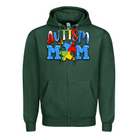 Sports Green autism mom Zipper Hoodie - JahusDesignShop