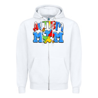 White autism mom Zipper Hoodie - JahusDesignShop