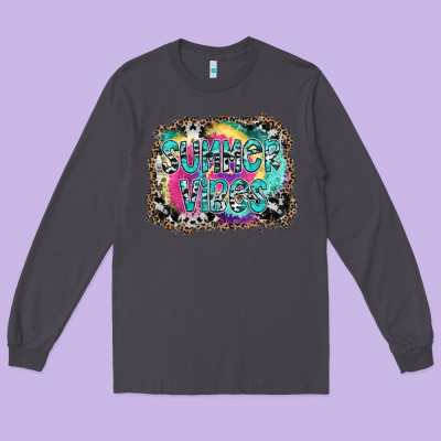 Summer Vibes Long Sleeve Tee Designed By Sublimationcraftshop