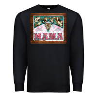 Black western bull skull mama mousepad Premium Sweatshirt - BarkalooDesign