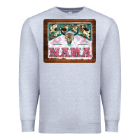 Heather Grey western bull skull mama mousepad Premium Sweatshirt - BarkalooDesign