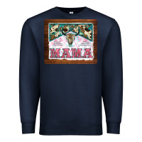 Navy western bull skull mama mousepad Premium Sweatshirt - BarkalooDesign
