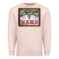 Pale Pink western bull skull mama mousepad Premium Sweatshirt - BarkalooDesign