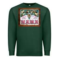 Sports Green western bull skull mama mousepad Premium Sweatshirt - BarkalooDesign