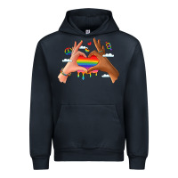 Navy lgbtq pride hands Urban Hoodie - LillyAllenDesigns