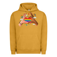 Pigment Peanut Butter lgbtq pride hands Urban Hoodie - LillyAllenDesigns