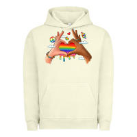Pigment Pistachio lgbtq pride hands Urban Hoodie - LillyAllenDesigns