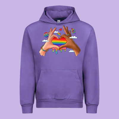 Lgbtq Pride Hands Urban Hoodie Designed By Lillyallendesigns