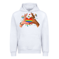 White lgbtq pride hands Urban Hoodie - LillyAllenDesigns