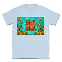 Dusty Blue sunflowers mama skinny metal can holder Classic Tee - HRA Design Shop