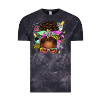 Cloud Black 90s afro messy bun Vintage Tee - texasbilliewilder
