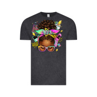 Vintage Black 90s afro messy bun Vintage Tee - texasbilliewilder