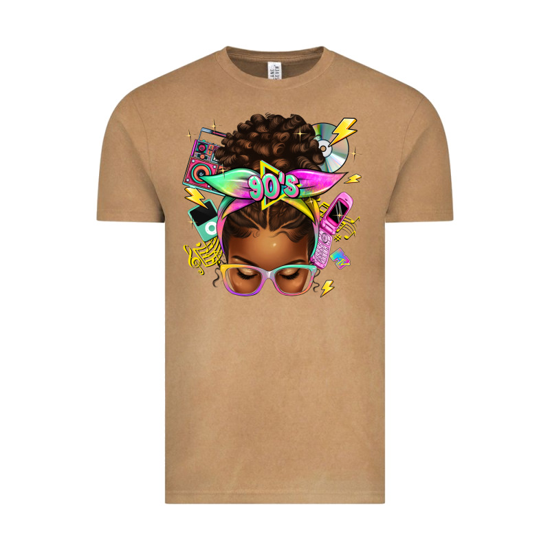 90s Afro Messy Bun Vintage Tee by texasbilliewilder | Teevron