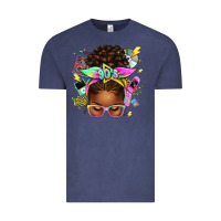 Vintage Denim 90s afro messy bun Vintage Tee - texasbilliewilder