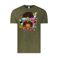 Vintage Olive 90s afro messy bun Vintage Tee - texasbilliewilder