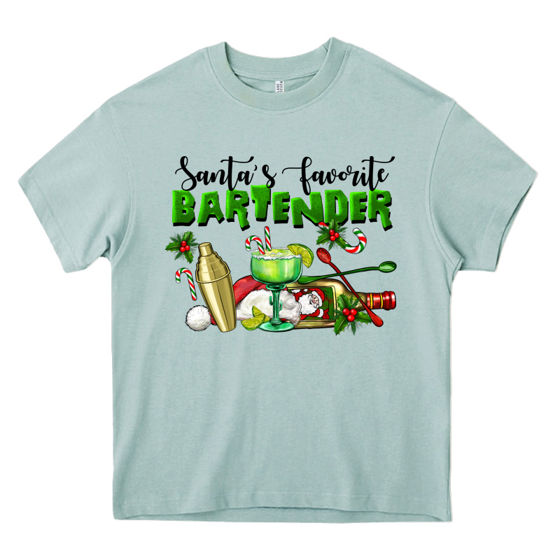 Santa's Favorite Bartender Heavy Core Tee by LillyAllenDesigns | Teevron