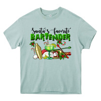 Arona Santa's Favorite Bartender Heavy Core Tee - LillyAllenDesigns