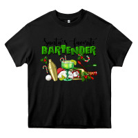 Black Santa's Favorite Bartender Heavy Core Tee - LillyAllenDesigns