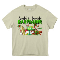 Mossy Santa's Favorite Bartender Heavy Core Tee - LillyAllenDesigns