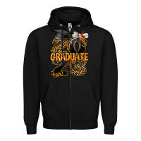 Black 2023 graduate leopard Zipper Hoodie - AdoDesignShop