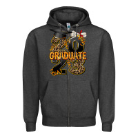Charcoal Heather 2023 graduate leopard Zipper Hoodie - AdoDesignShop