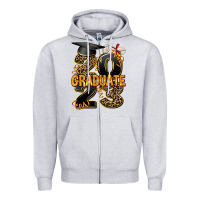Heather Grey 2023 graduate leopard Zipper Hoodie - AdoDesignShop