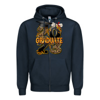 Navy 2023 graduate leopard Zipper Hoodie - AdoDesignShop