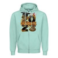 Seafoam 2023 graduate leopard Zipper Hoodie - AdoDesignShop