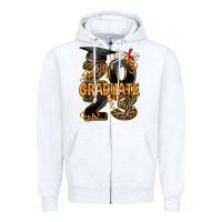White 2023 graduate leopard Zipper Hoodie - AdoDesignShop