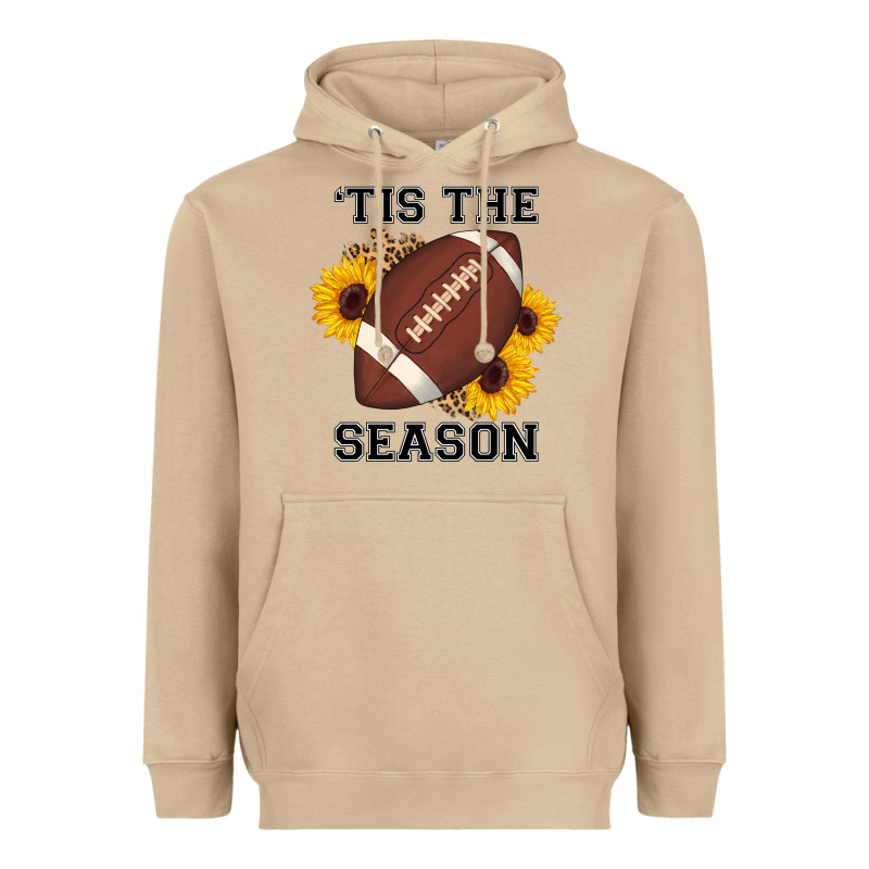 Tis The Season Football Sunflower Heavyweight Hoodie by AdoDesignShop | Teevron