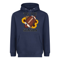 Navy tis the season football sunflower Heavyweight Hoodie - AdoDesignShop