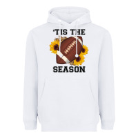 White tis the season football sunflower Heavyweight Hoodie - AdoDesignShop