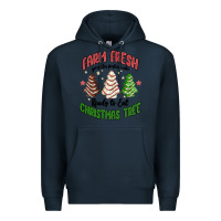 Navy farm fresh christmas tree Premium Hoodie - MaliasSmallBusiness