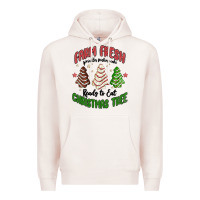 Pale Pink farm fresh christmas tree Premium Hoodie - MaliasSmallBusiness