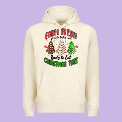 Farm Fresh Christmas Tree Premium Hoodie Designed By Maliassmallbusiness