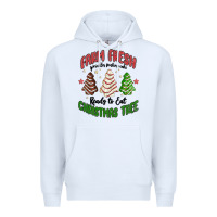 White farm fresh christmas tree Premium Hoodie - MaliasSmallBusiness