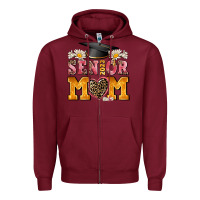 Burgundy senior mom 2023 Zipper Hoodie - AdoDesignShop