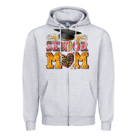 Heather Grey senior mom 2023 Zipper Hoodie - AdoDesignShop
