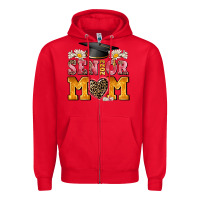 Red senior mom 2023 Zipper Hoodie - AdoDesignShop