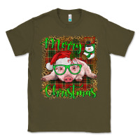 Army Green merry christmas baby pig Classic Tee - RanaPortraitStore