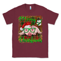 Burgundy merry christmas baby pig Classic Tee - RanaPortraitStore