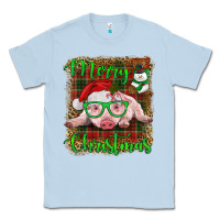 Dusty Blue merry christmas baby pig Classic Tee - RanaPortraitStore