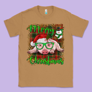 Merry Christmas Baby Pig Classic Tee Designed By Ranaportraitstore