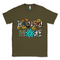 Army Green western rodeo bullfighter mom turquoise gemstones  sunflowers Classic Tee - BarkalooDesign