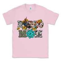 Bubblegum Pink western rodeo bullfighter mom turquoise gemstones  sunflowers Classic Tee - BarkalooDesign