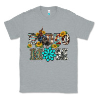 Heather Grey western rodeo bullfighter mom turquoise gemstones  sunflowers Classic Tee - BarkalooDesign