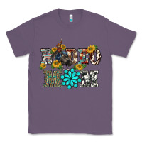 Lavender western rodeo bullfighter mom turquoise gemstones  sunflowers Classic Tee - BarkalooDesign
