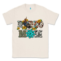 Natural western rodeo bullfighter mom turquoise gemstones  sunflowers Classic Tee - BarkalooDesign
