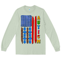 Matcha autism american flag Long Sleeve Tee - AdoDesignShop