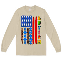 Mushroom autism american flag Long Sleeve Tee - AdoDesignShop